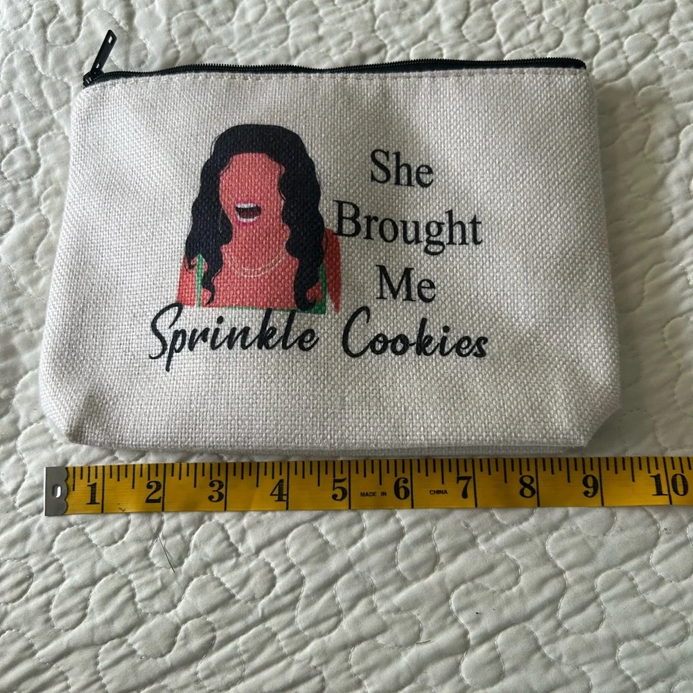 Blupark RHONJ makeup bag. She Brought Me Sprinkle Cookies. Waterproof. Nice